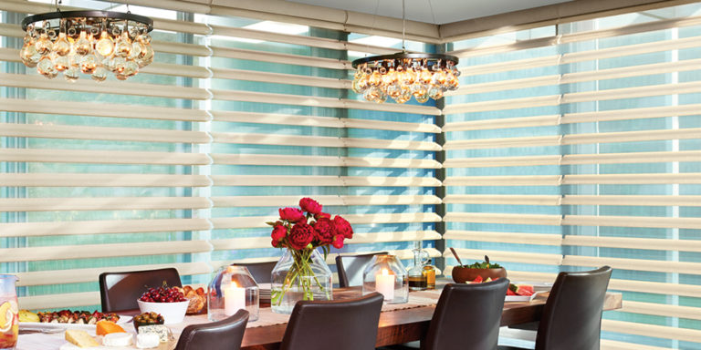 dining room window treatments offer light control and style in Brookfield WI homes