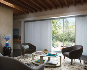 Sliding glass doors in living room in Milwaukee, WI home