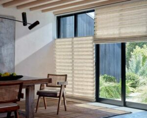 top down bottom up roman shades in Milwaukee dining room