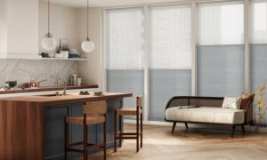 dual honeycomb shades for light and privacy
