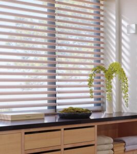 pirouette window shades in bathroom