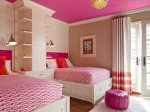 bright pink bedroom design