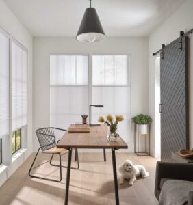 cellular shades as home office window treatments in Brookfield WI