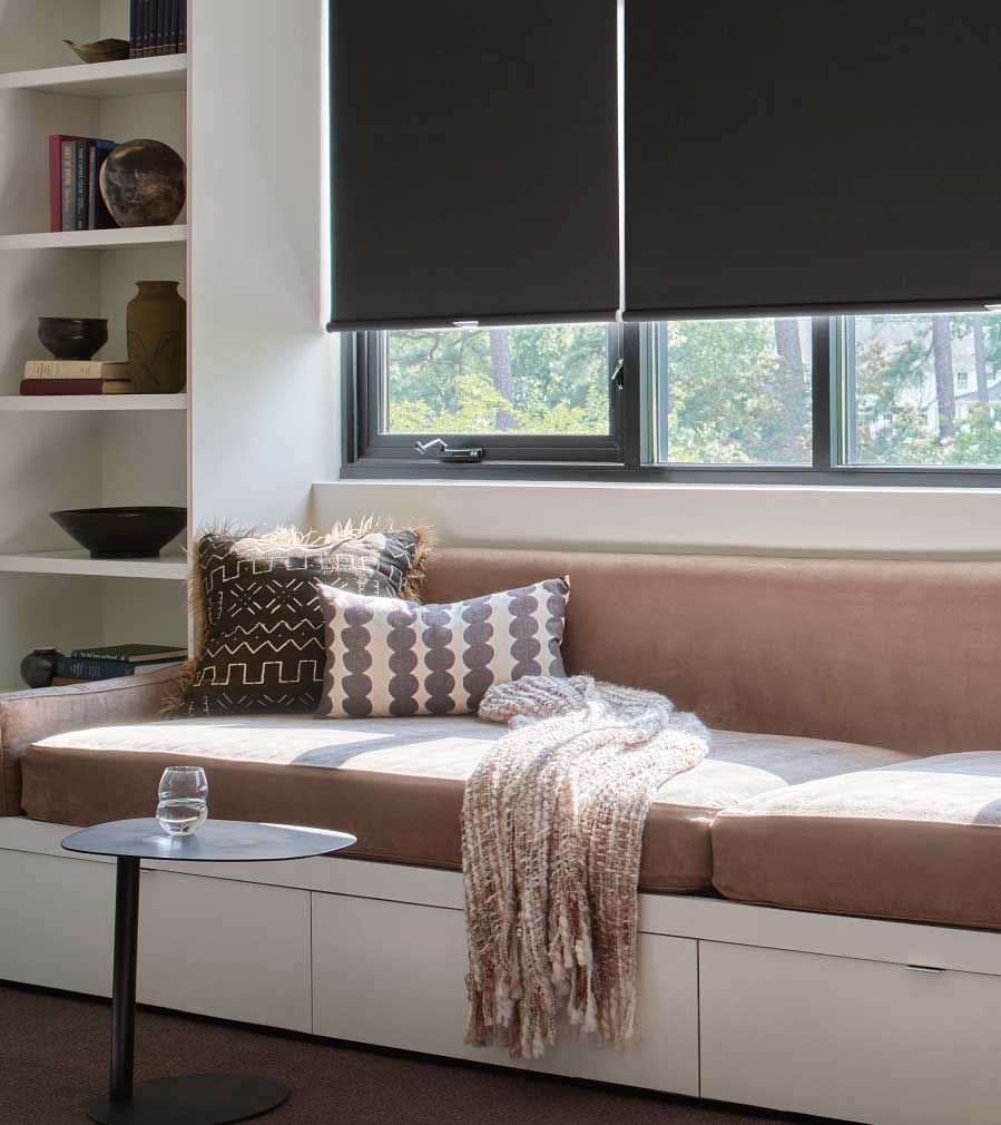 casement window in bedroom