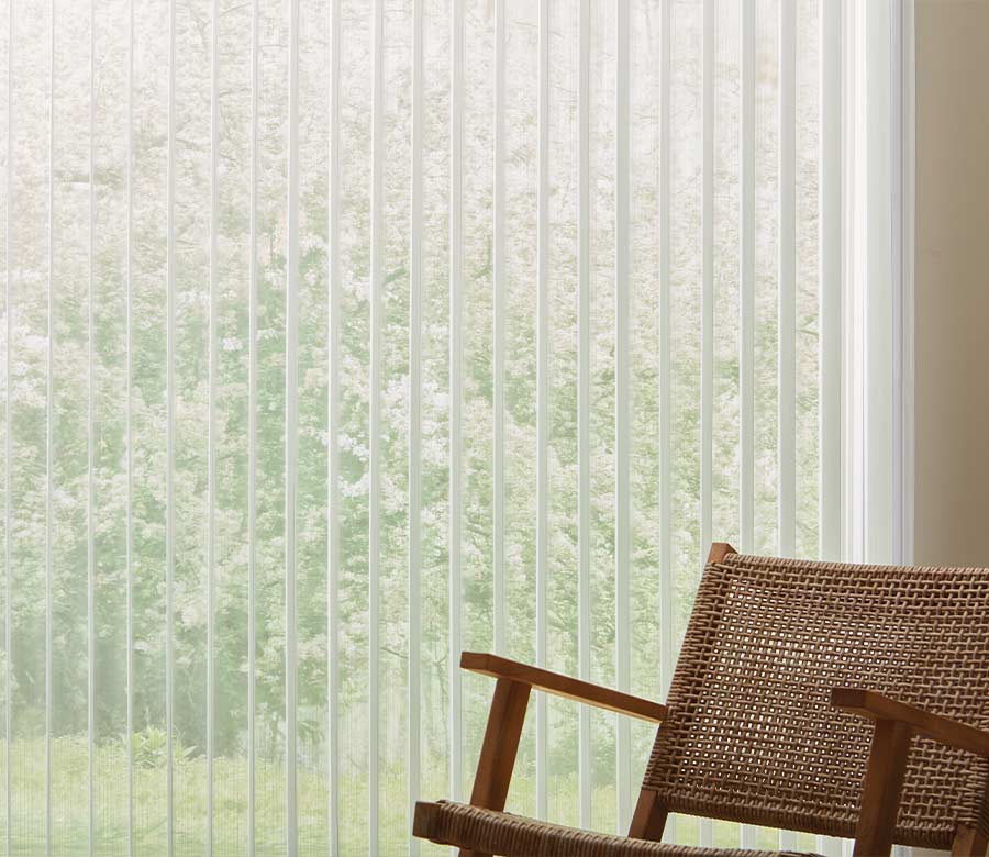 luminette-vertical-sheer-shades-french-door-shades-bazaar-home-decorating living room with sheer shades luminette