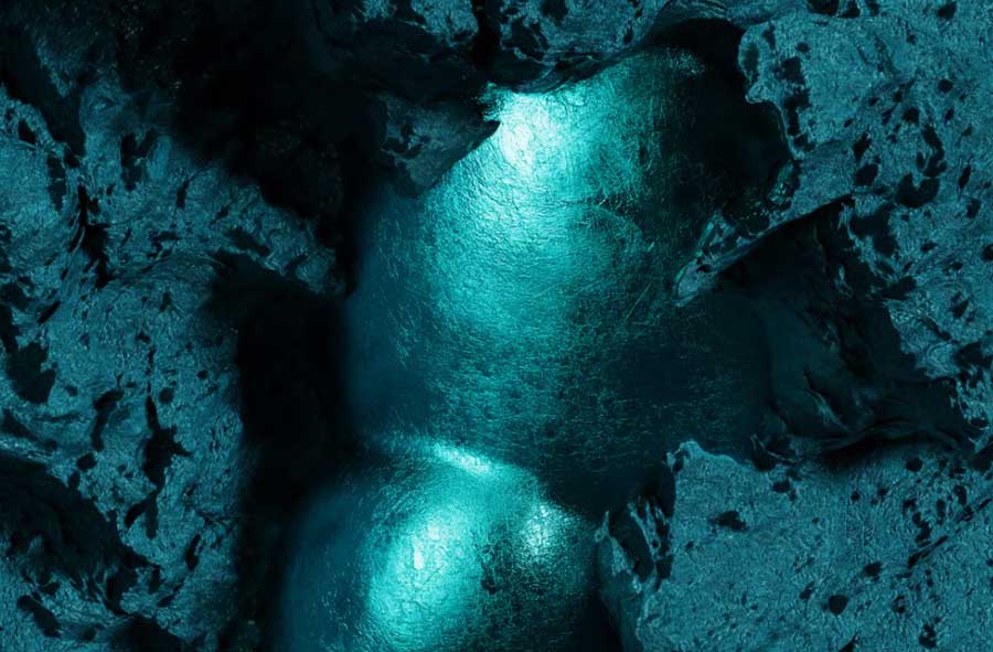 transformative teal abstract close up of the color