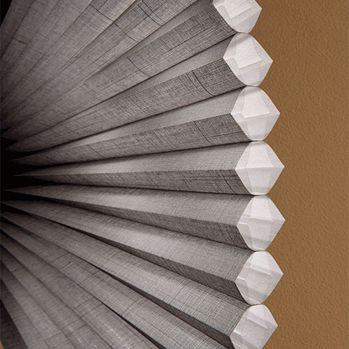 Close-up of Duette® honeycomb shade cellular construction