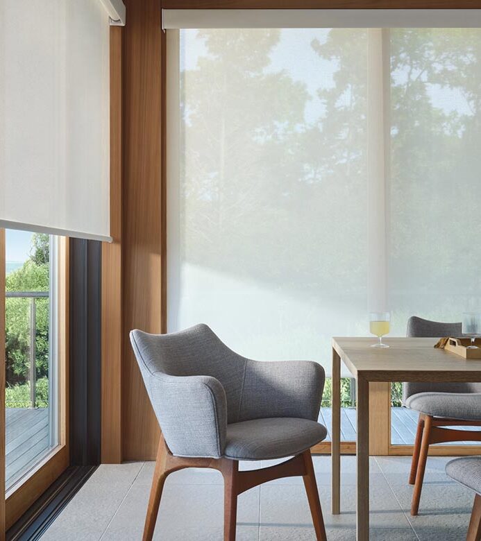 white window screen for large floor to ceiling windows