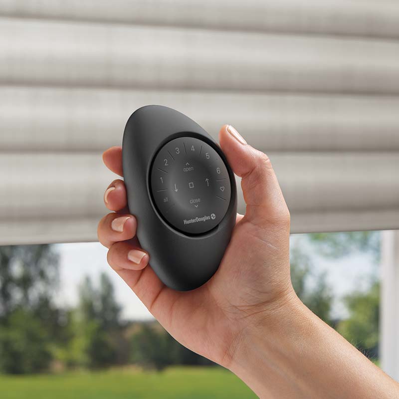 motorized control with the PowerView Pebble remote